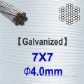 7x7 Dia.4 mm Câble en acier galvanisé